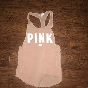 PINK shear back tank top
